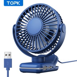 Quạt Tích Điện Mini Kẹp Bàn TOPK